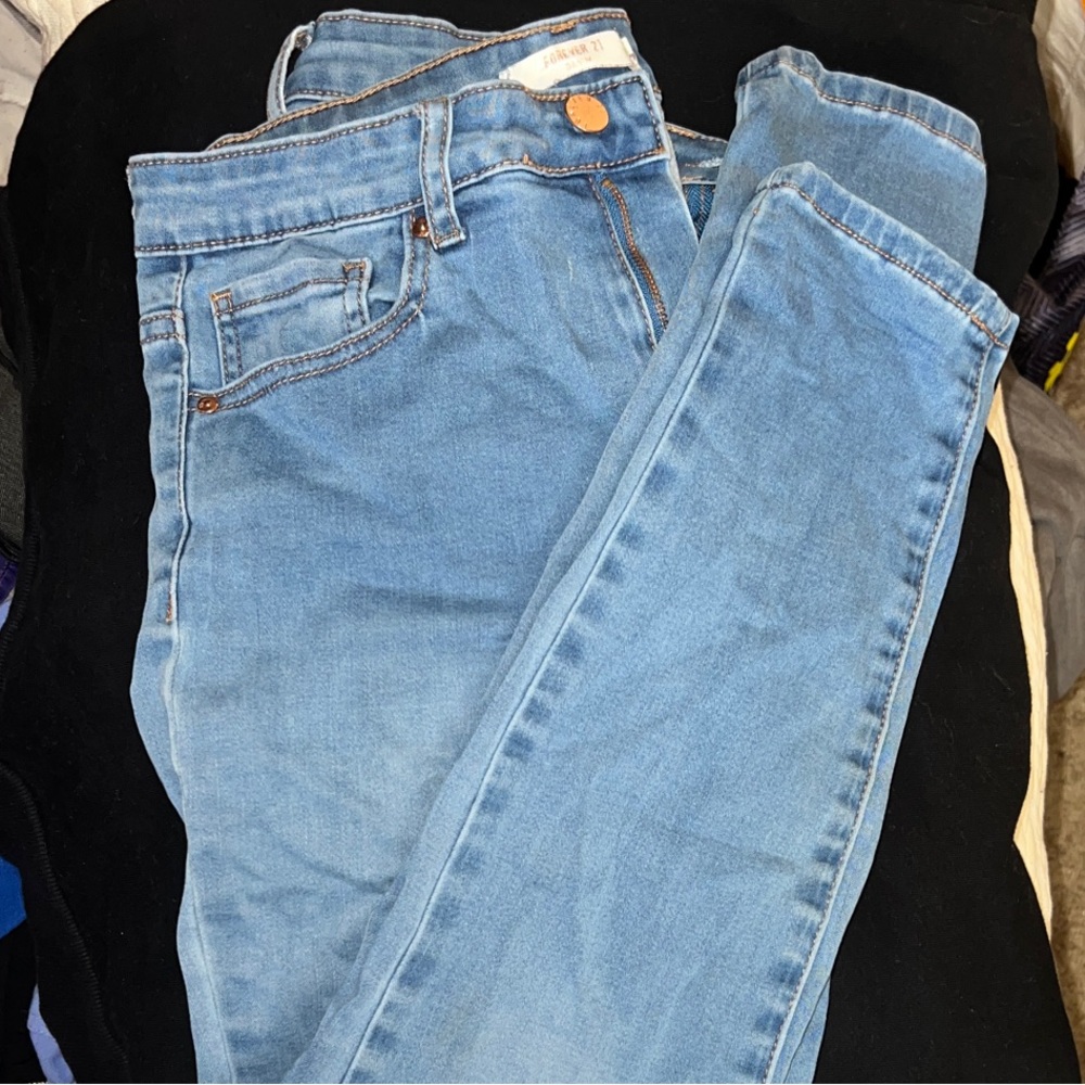 Forever 21 Light Blue Skinny Jeans